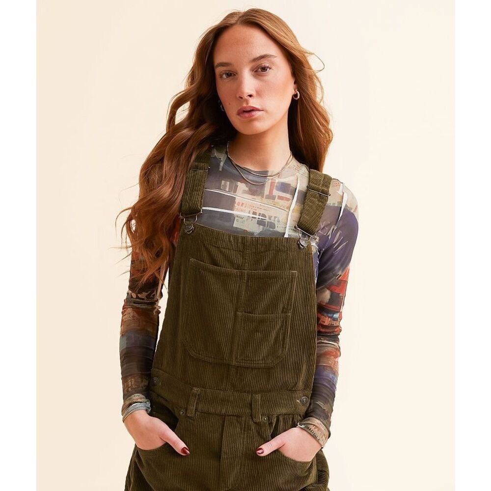 New Free People Good Luck Corduroy Overalls Size XS - Picture 7 of 16